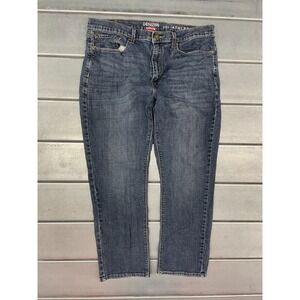 Denizen‎ Levis 231 Athletic Fit Jeans Mens 35x28 Blue Dark Wash Denim